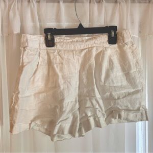 Vineyard Vines Women’s White Linen Shorts Stretch Waistband Size Small